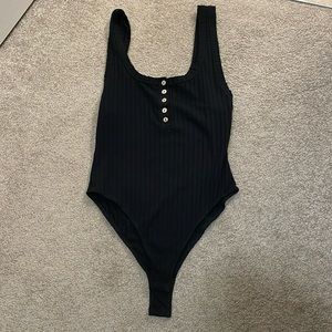 Free People Henley Rib Bodysuit